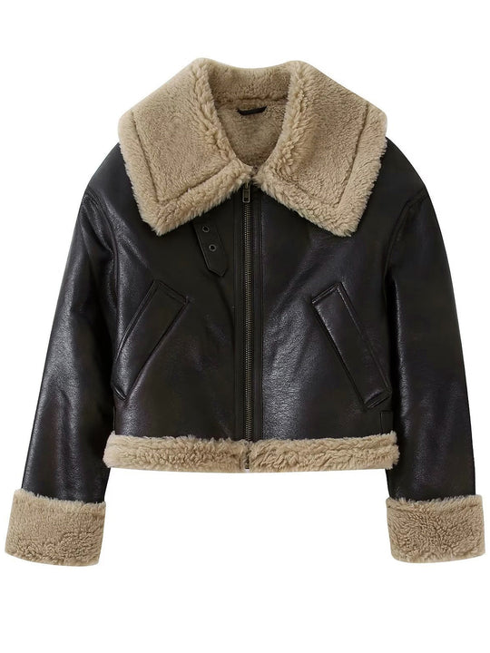 EB | Kunstleder Reißverschlussjacke