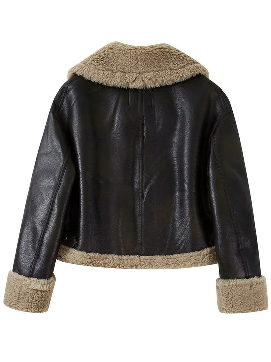 EB | Kunstleder Reißverschlussjacke