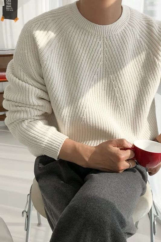 EB | Eleganter Gerippter Pullover für Männer