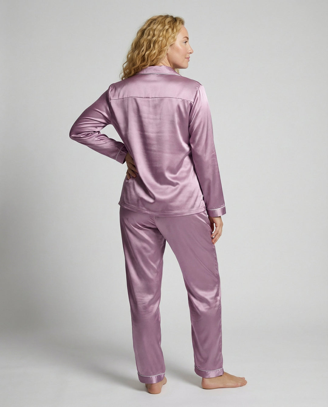 Elegantes Damen Satin-Pyjamaset | EB