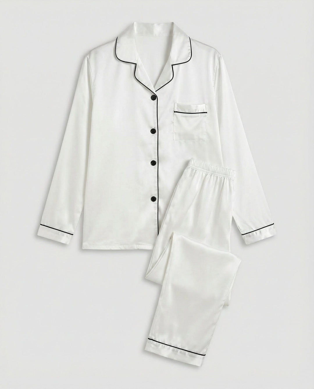 Elegantes Damen Satin-Pyjamaset | EB