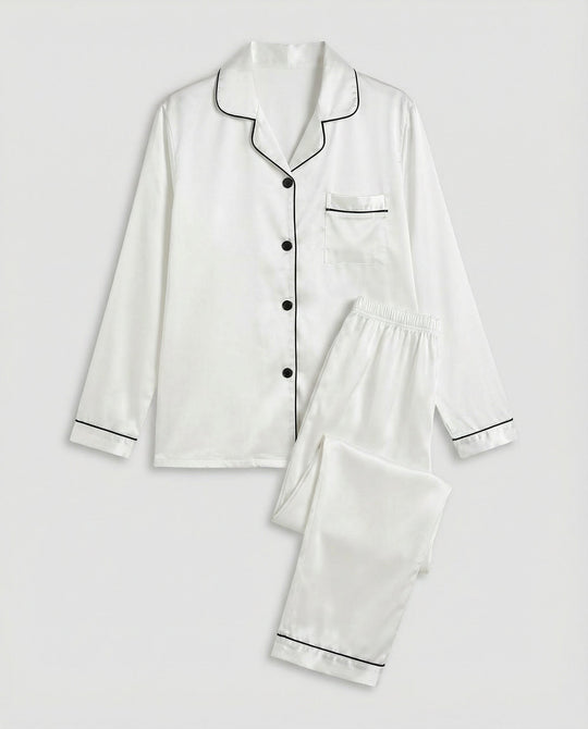 Elegantes Damen Satin-Pyjamaset | EB