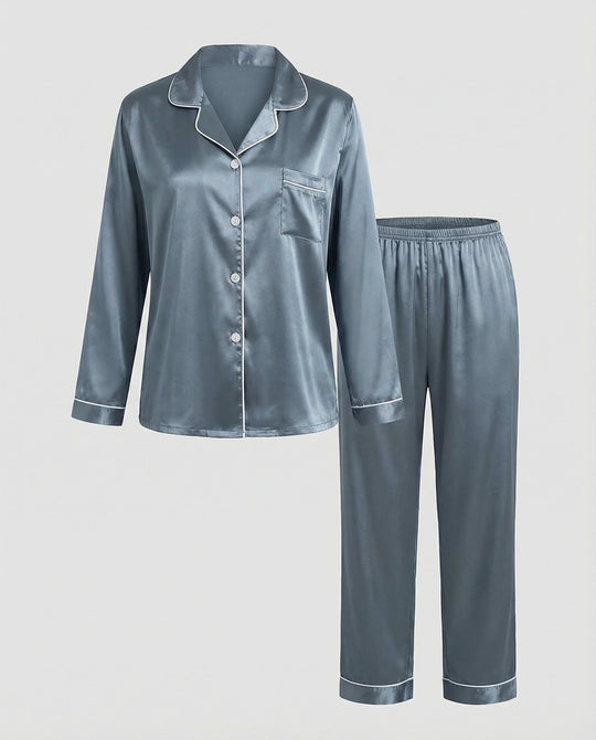 Elegantes Damen Satin-Pyjamaset | EB