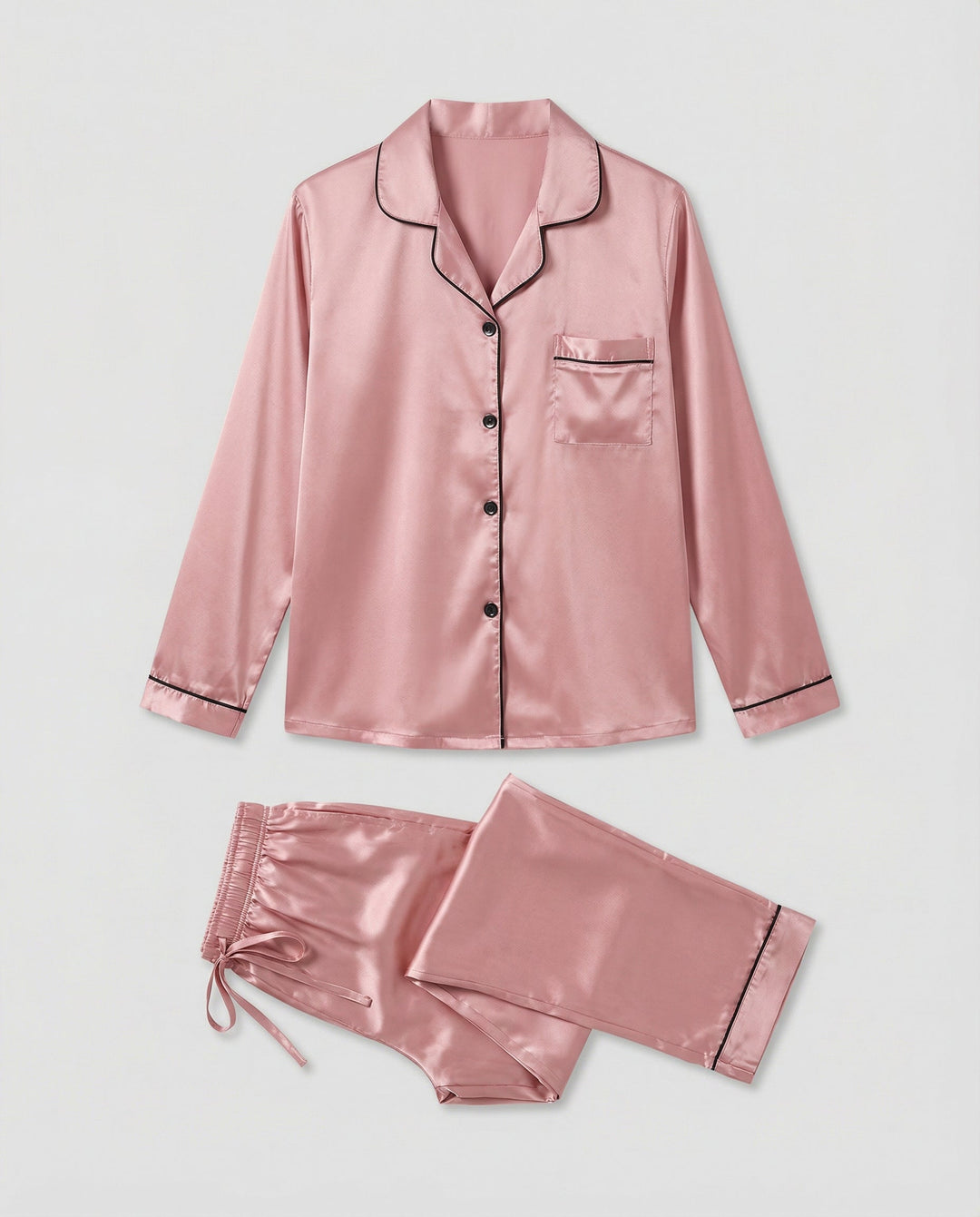 Elegantes Damen Satin-Pyjamaset | EB