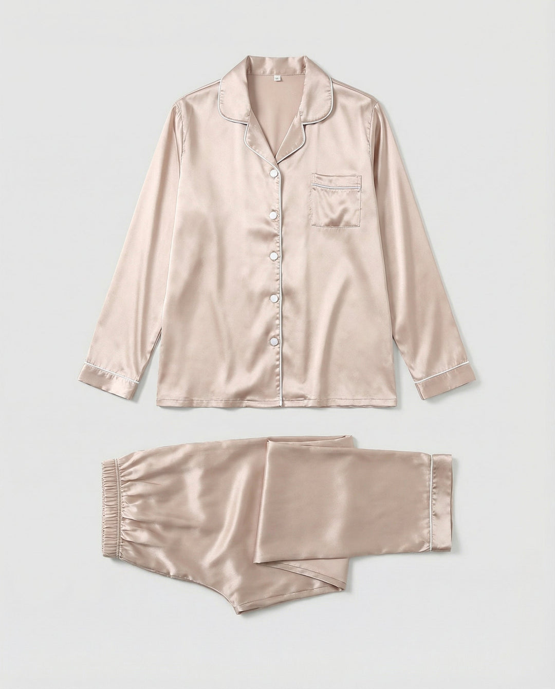 Elegantes Damen Satin-Pyjamaset | EB