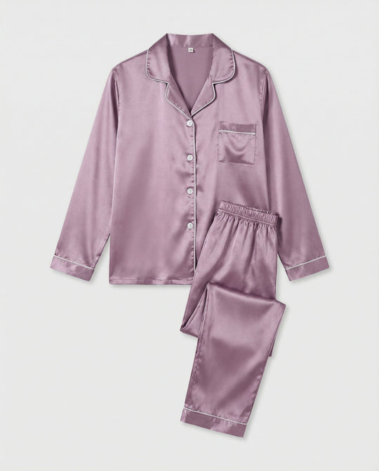 Elegantes Damen Satin-Pyjamaset | EB