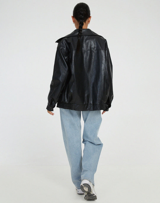 EB | Stylische Lederjacke Bequem und Trendig für Den Alltag