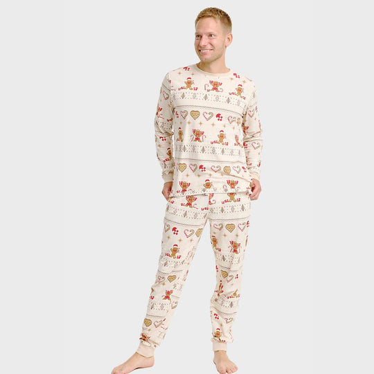 EB | Weihnachtskeks Weihnachts-Pyjama beige Herren