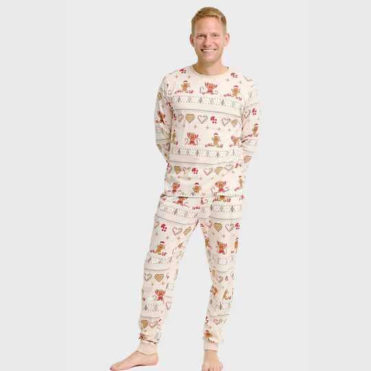 EB | Weihnachtskeks Weihnachts-Pyjama beige Herren