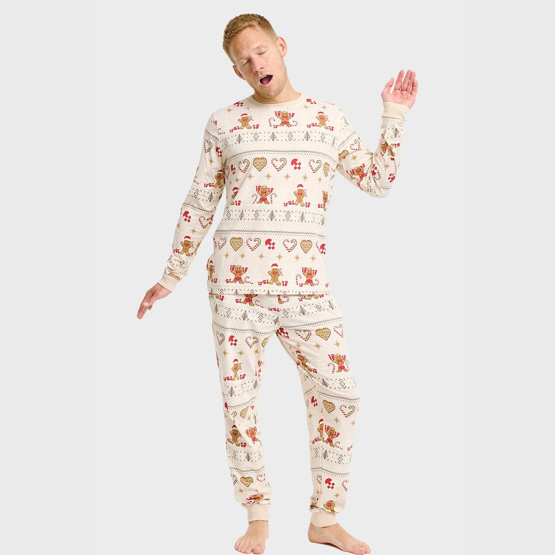 EB | Weihnachtskeks Weihnachts-Pyjama beige Herren