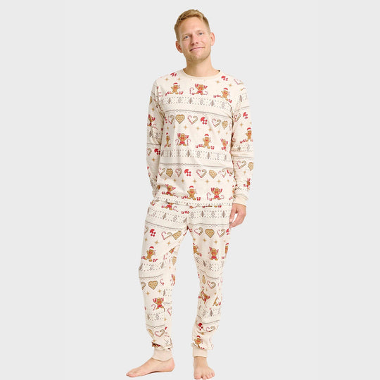 EB | Weihnachtskeks Weihnachts-Pyjama beige Herren