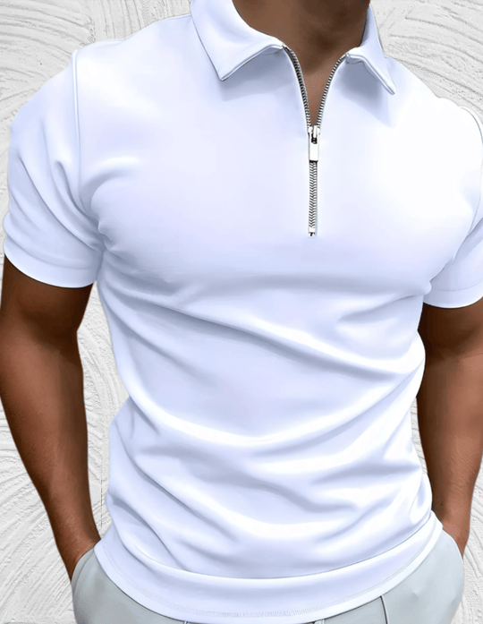 EB Gut sitzendes Herren-Poloshirt mit Reißverschluss