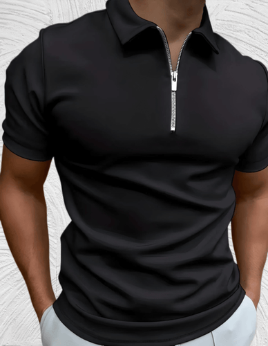 EB Gut sitzendes Herren-Poloshirt mit Reißverschluss