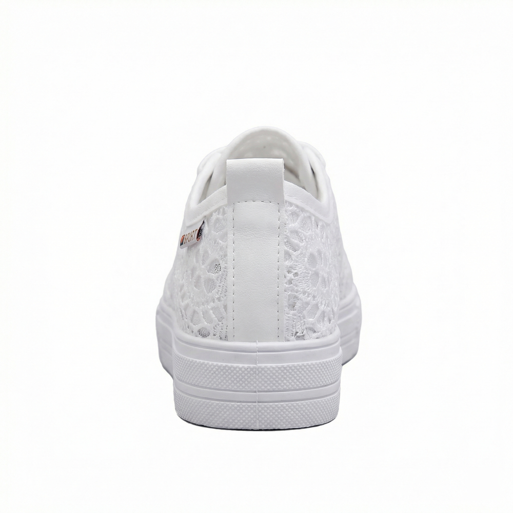 EB | Stylische Niedrig Geschnittene Schnürsneakers mit Seitlichen Details und Sicherer Passform