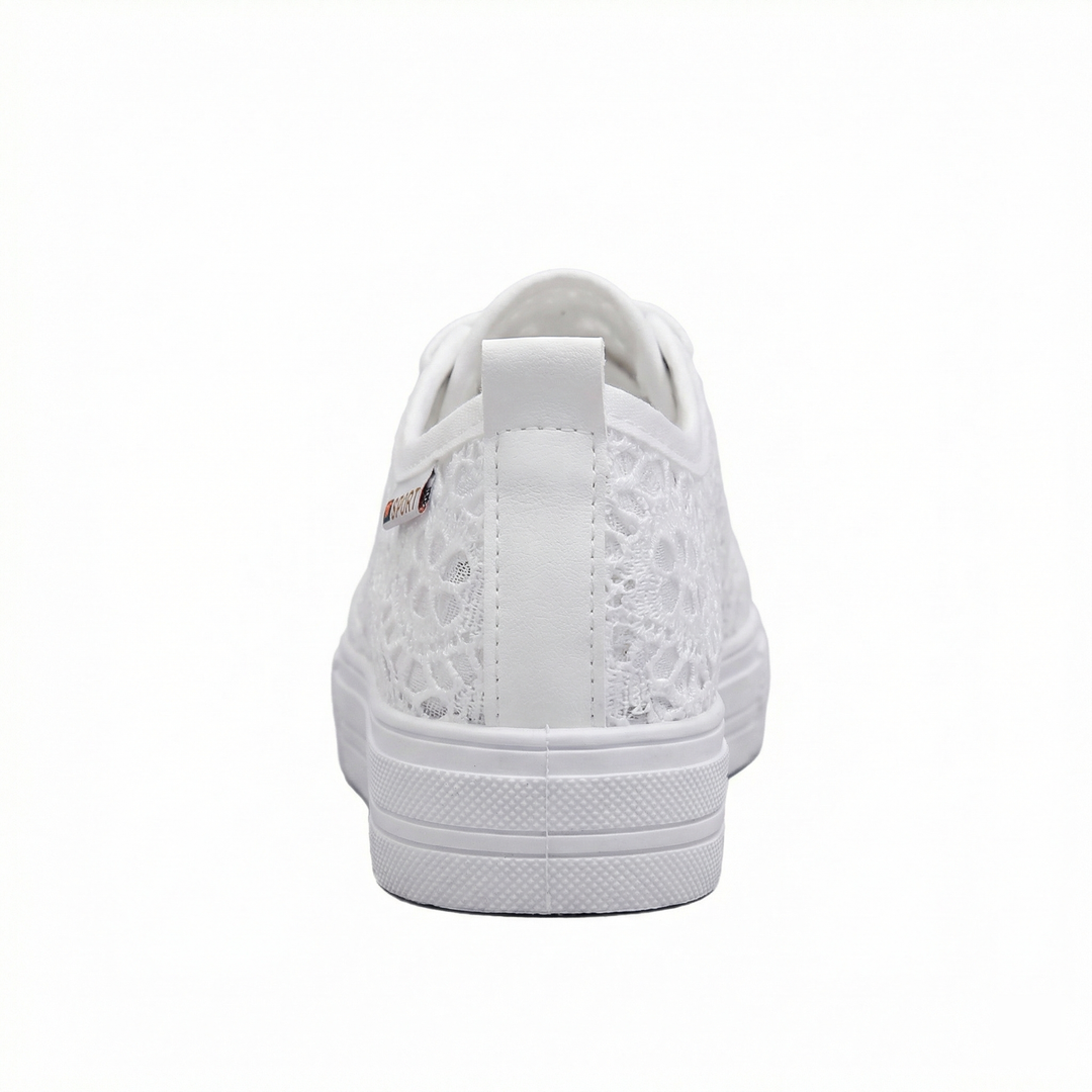 EB | Stylische Niedrig Geschnittene Schnürsneakers mit Seitlichen Details und Sicherer Passform