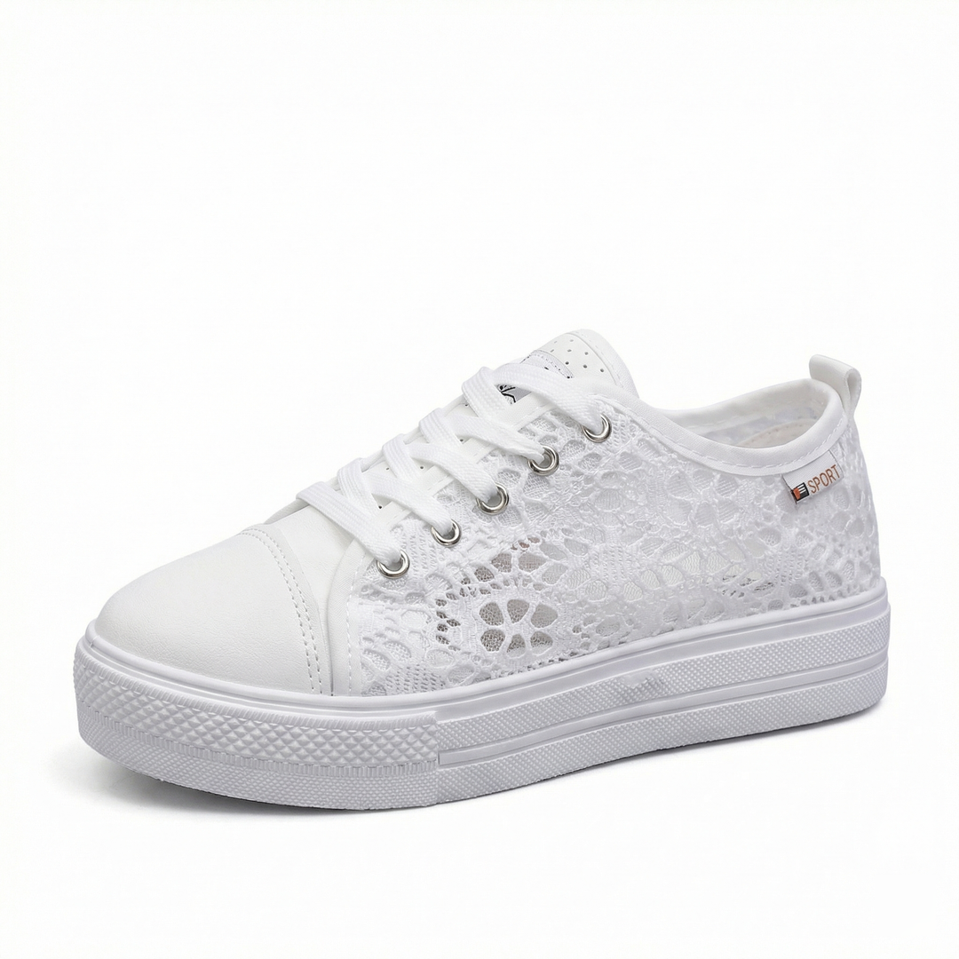 EB | Stylische Niedrig Geschnittene Schnürsneakers mit Seitlichen Details und Sicherer Passform