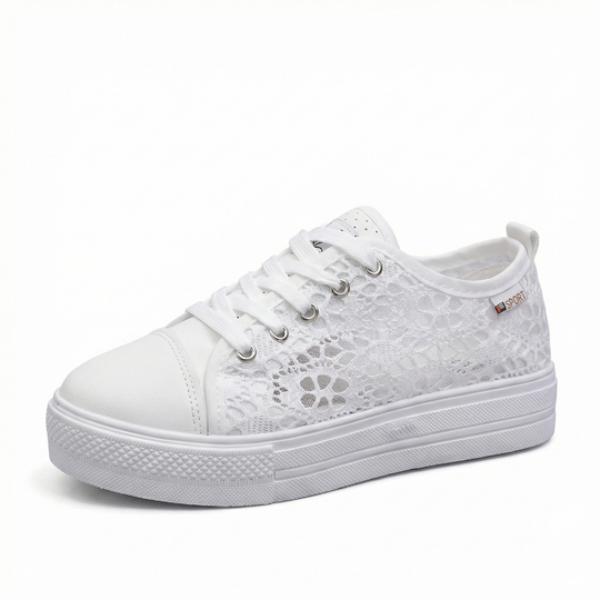 EB | Stylische Niedrig Geschnittene Schnürsneakers mit Seitlichen Details und Sicherer Passform