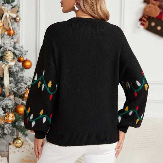 EB | Weihnachtlicher Strickpullover Mit Verspieltem Muster