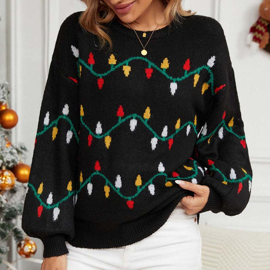 EB | Weihnachtlicher Strickpullover Mit Verspieltem Muster