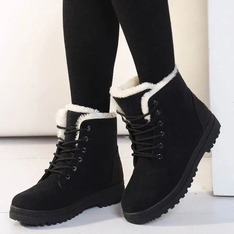 EB | Damen Winter Schnür Schnee Stiefel