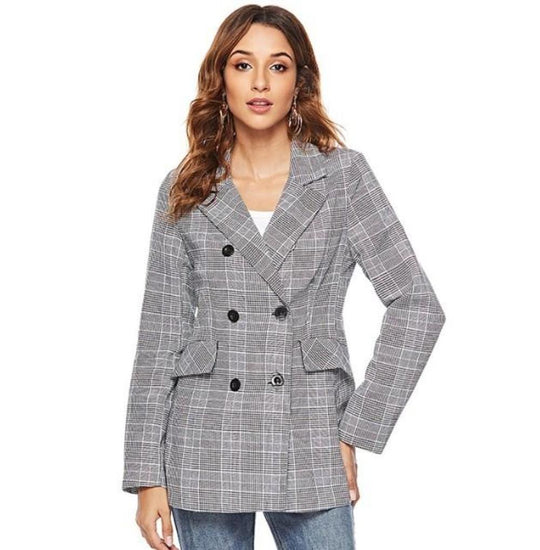 EB | Karierte Blazer Moderner Schnitt Klassische Eleganz