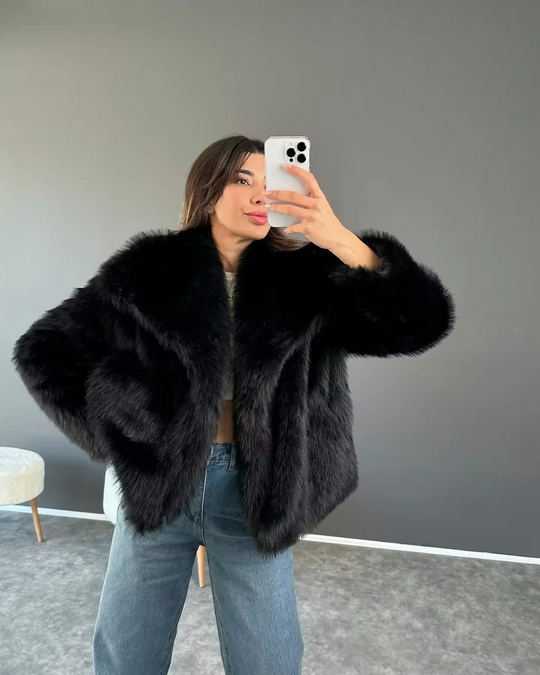 EB | Trendy Damen Winterjacke aus Kunstfell
