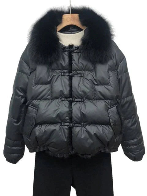 EB | Lockere Pufferjacke - Warm & Vintage