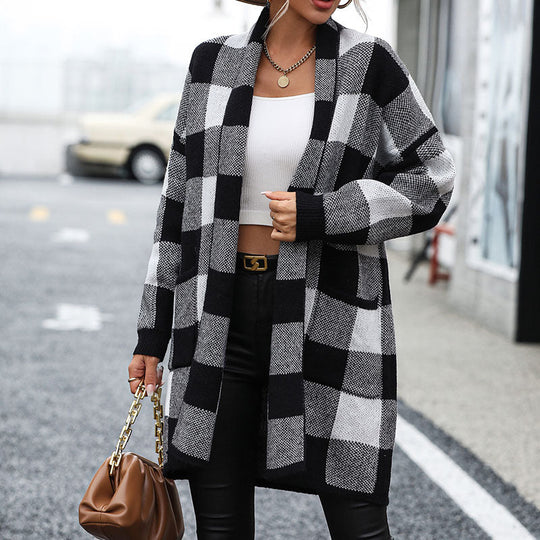 EB | Karierte Strickjacke