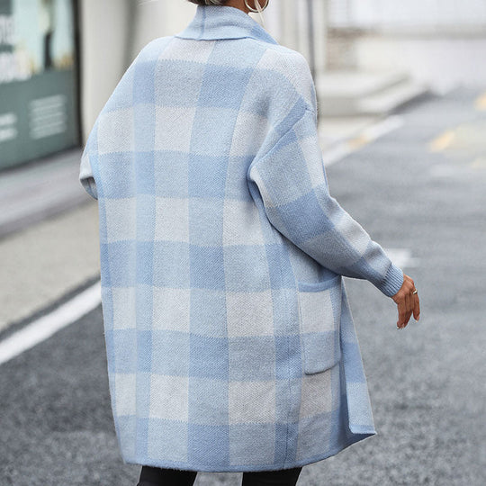 EB | Karierte Strickjacke