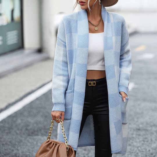 EB | Karierte Strickjacke