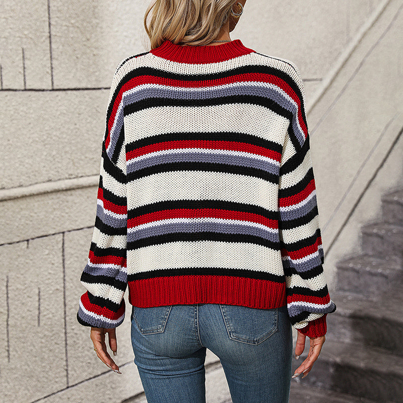 EB | Gestreifter Pullover Acryl Farblich, Bequem