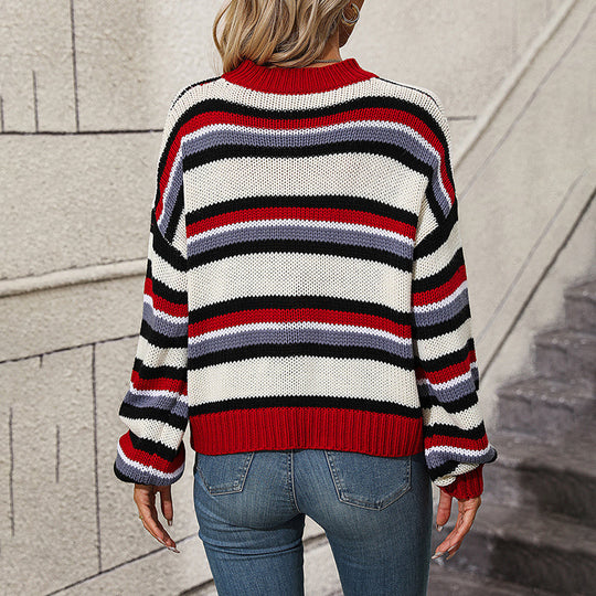 EB | Gestreifter Pullover Acryl Farblich, Bequem