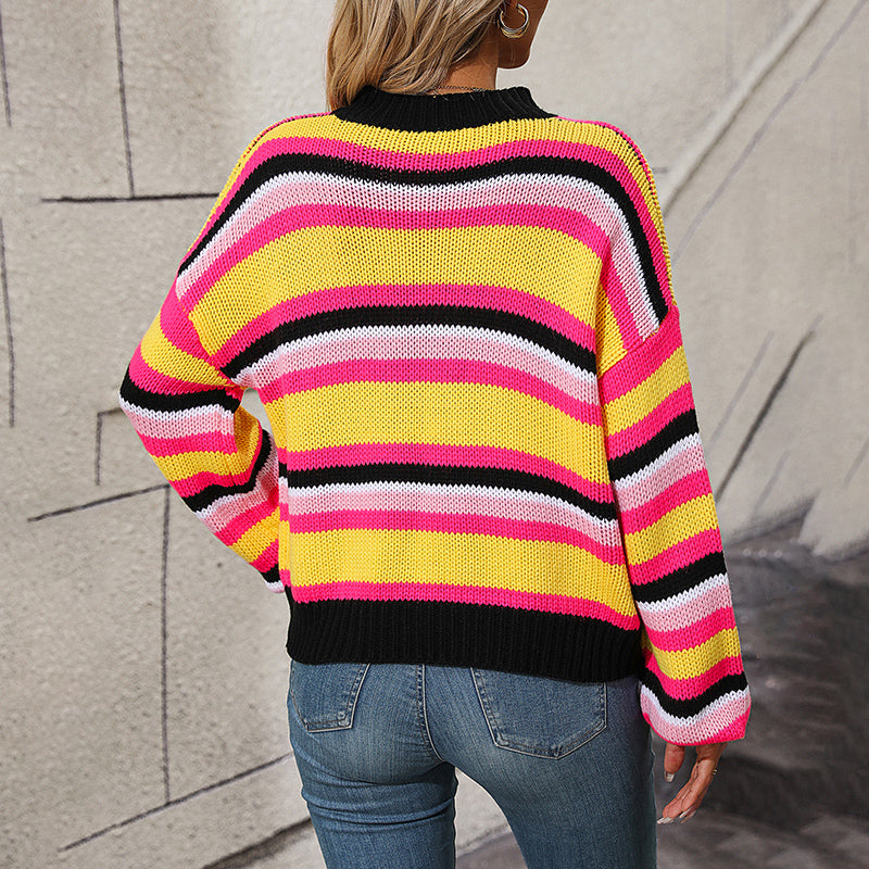 EB | Gestreifter Pullover Acryl Farblich, Bequem