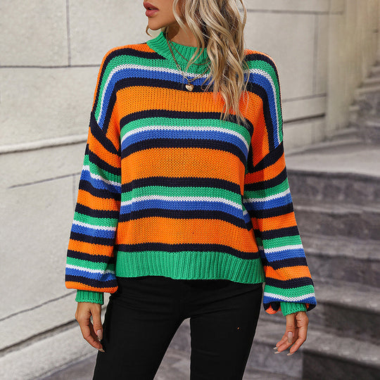 EB | Gestreifter Pullover Acryl Farblich, Bequem