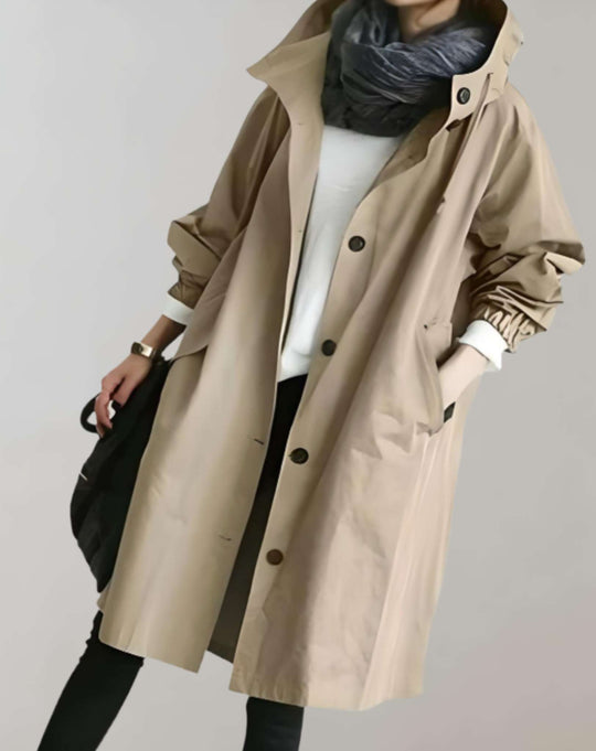 EB | Wasserfester und Warmer Kapuzen-Trenchcoat