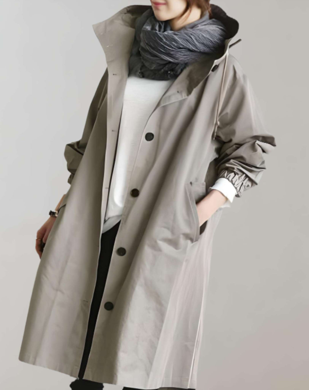 EB | Wasserfester und Warmer Kapuzen-Trenchcoat