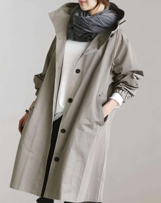 EB | Wasserfester und Warmer Kapuzen-Trenchcoat