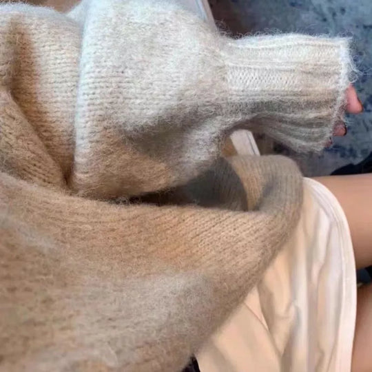 EB | Cardigan Übergröße Strick Offene Front Weich und Bequem