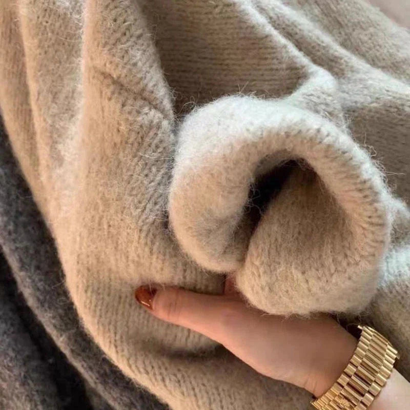 EB | Cardigan Übergröße Strick Offene Front Weich und Bequem