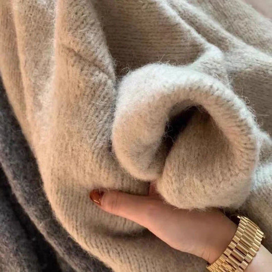 EB | Cardigan Übergröße Strick Offene Front Weich und Bequem