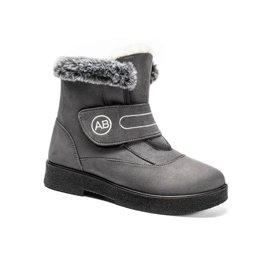 EB | Neue Kaninchenfell-Baumwollschuhe Damen Hochisolierte Schneestiefel