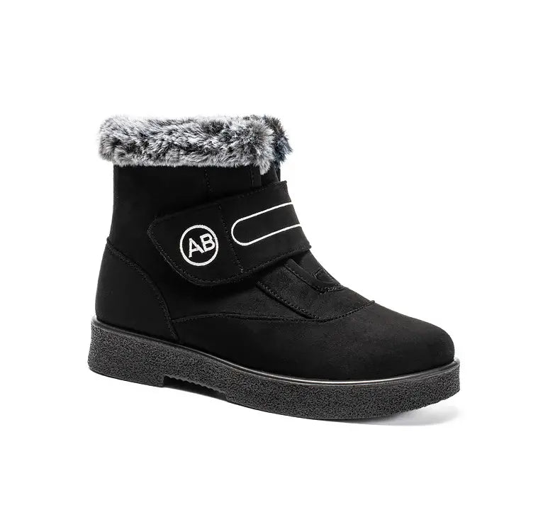 EB | Neue Kaninchenfell-Baumwollschuhe Damen Hochisolierte Schneestiefel