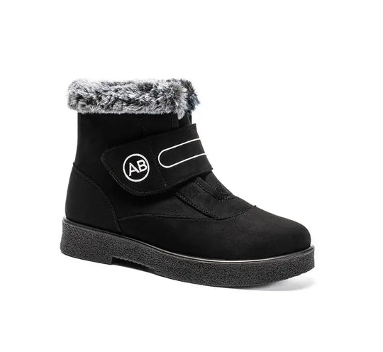 EB | Neue Kaninchenfell-Baumwollschuhe Damen Hochisolierte Schneestiefel