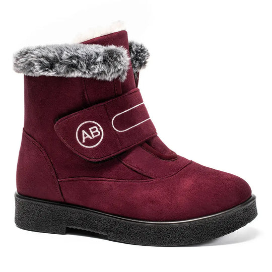 EB | Neue Kaninchenfell-Baumwollschuhe Damen Hochisolierte Schneestiefel
