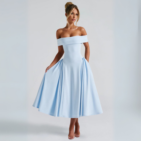 EB | Midi-Kleid Elegant Blau