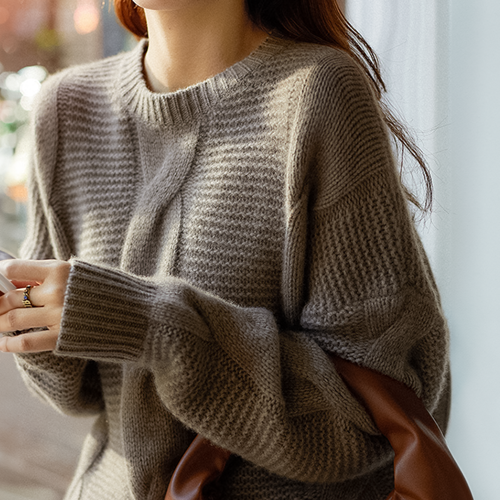 EB | Cashmere Couture Cable-Knit Pullover