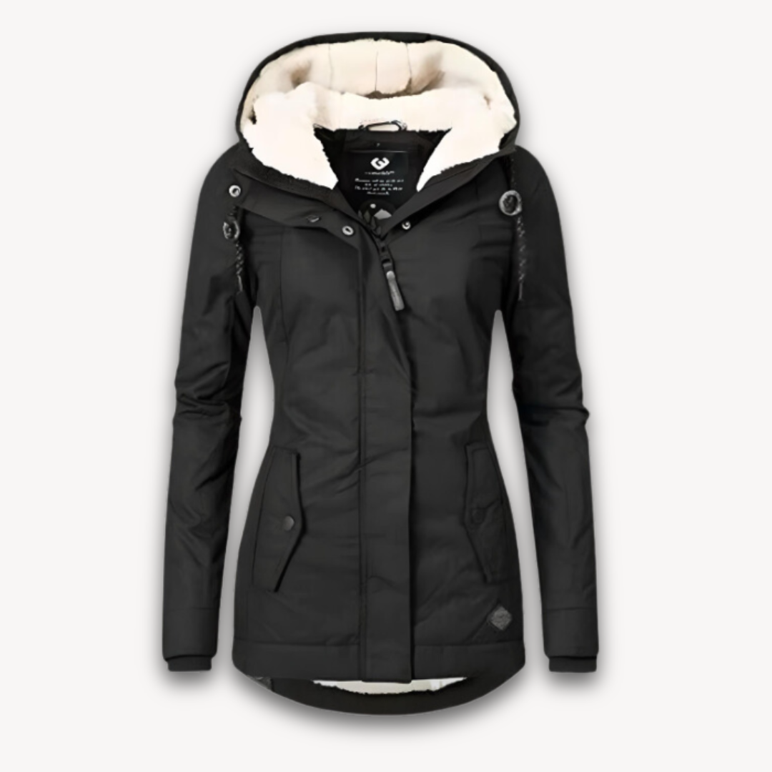 EB | Damen Wasserdichte Winterjacke mit Kunstfellfutter