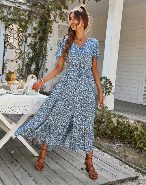 EB | Blumenkleid mit Rüschenärmeln