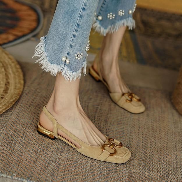 EB | Schuhe Frauen Flach Offener Rücken Sommerschuhe