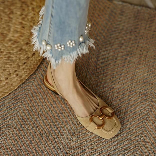 EB | Schuhe Frauen Flach Offener Rücken Sommerschuhe